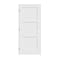 Codel Doors 36" x 80" x 1-3/8" Primed 3-Panel Equal Panel Interior Shaker 7-1/4" RH Prehung Door w/Mtt Blk Hngs 3068pri8433RH10B714 - alternate 1